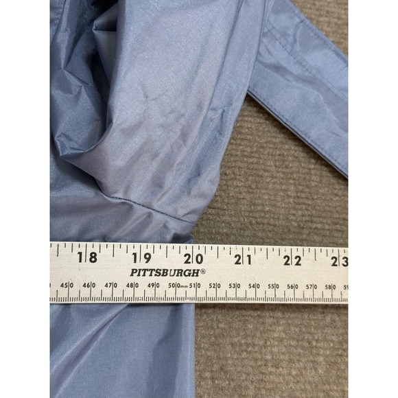 Vintage Concept Trench Coat Womens Medium Blue Belted Rubberized Raincoat - Picture 4 of 7